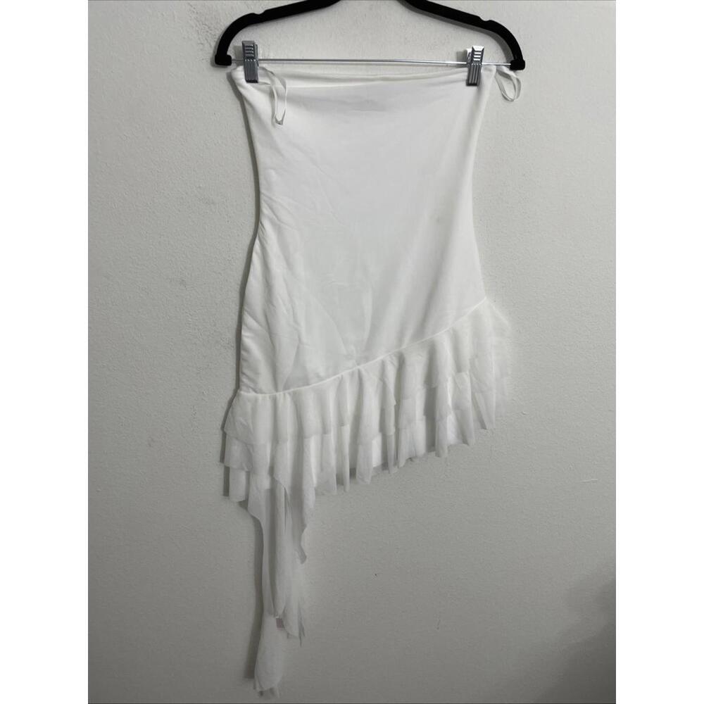 Majorelle Clara Strapless Mini Dress Ruffle Ivory Sz S NWT $188msrp - Picture 4 of 9
